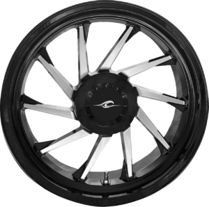 Wheel – Left Rear – Coastal Moto - Hurricane – Single Disc – without ABS – Black Cut – 18″ x 7″ – Trike