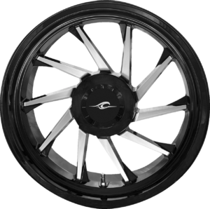 Wheel - Right Rear - Coastal Moto - Hurricane - Single Disc - without ABS - Black Cut - 18" x 7" - Trike