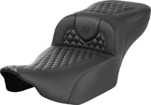 Seat - Saddlemen - RoadSofa - Honeycomb - Black Stitching - Extended Reach - without Backrest - FLTR/FLHX '23-'24