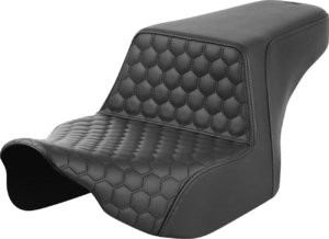 Seat - Saddlemen - Step-up - Honeycomb - Black Stitching - without Backrest - FL '23-'24