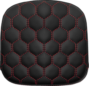 Sissy Bar Pad - Saddlemen - Gravestone - Honeycomb - Short - Red Stitching - 7.5" x 7.5"
