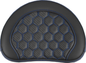 Sissy Bar Pad - Saddlemen - RoadSofa - Honeycomb - Contour - Blue Stitching - 10" x 8"