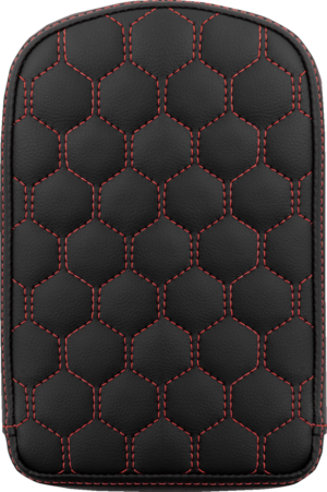 Sissy Bar Pad - Saddlemen - RoadSofa - Honeycomb - Tall - Red Stitching - 6.5" x 11"